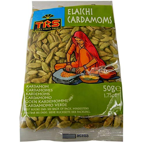 TRS Green Cardamom Pods 50g Aromatic Indian Spice for Cooking & Baking