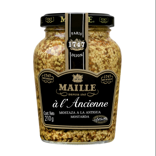 Maille Coarse Mustard 210g β Premium French Mustard with Whole Seeds for Dishes