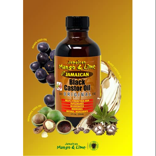 Jamaican Mango & Lime Black Castor Oil Original 4oz Hair Growth Moisturizer