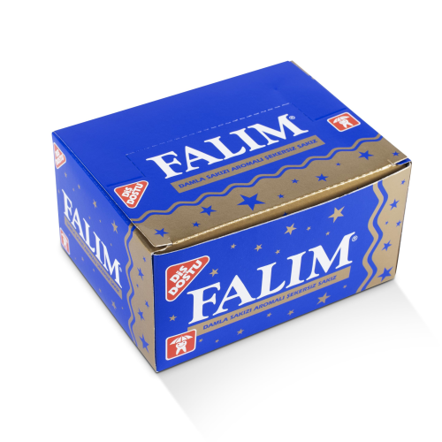 Falim Chewing Gum with Damla Flavour Box Pack of 100 Long-Lasting Freshness