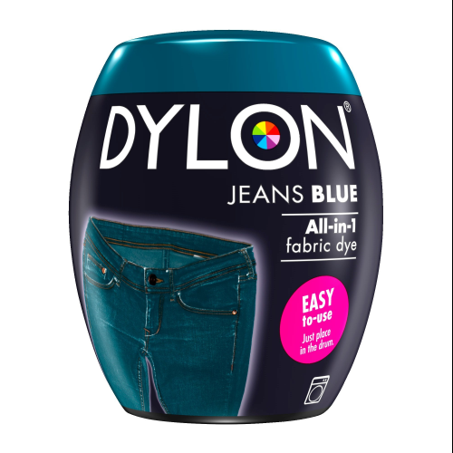 DYLON Washing Machine Fabric Dye Capsules Blue Denim 350g for Denim Clothes