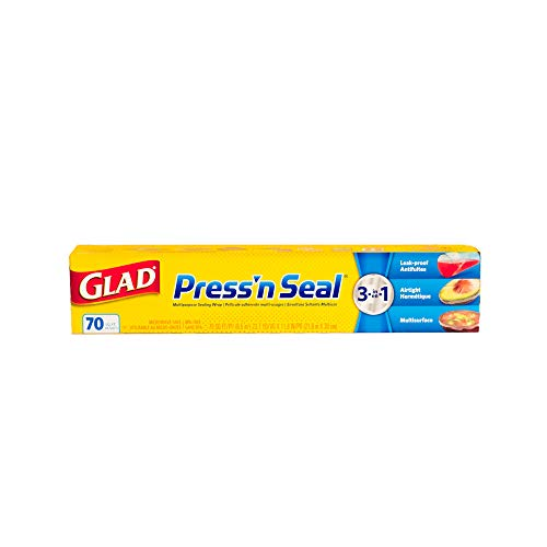 Glad Press'n Seal Food Wrap 70 Sq Ft Leak-Proof Microwave Safe Freshness Sealer