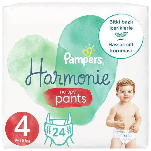Pampers Harmonie Nappy Size 4 (24's) - Soft & Eco-Friendly Diapers for Babies 7-18 kg