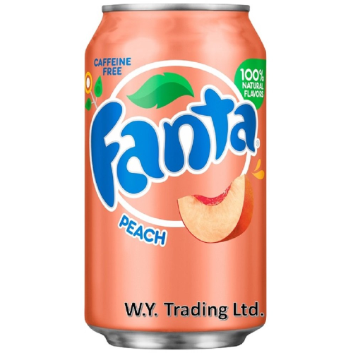 Fanta Peach 12x355ml Refreshing Carbonated Soft Drink with Peach Flavor