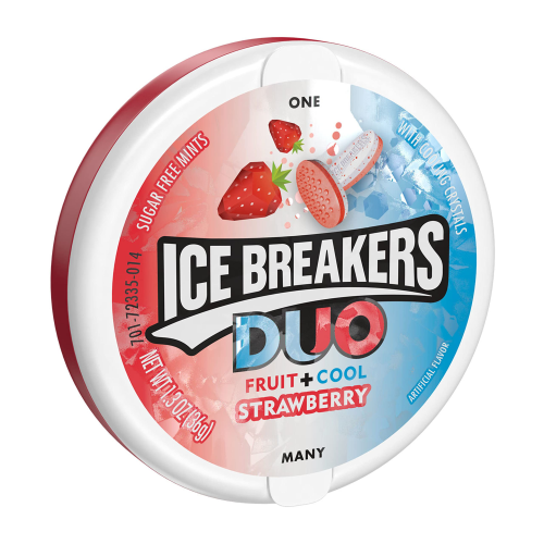 Ice Breakers Duo Strawberry Mints 36g Fruit and Cool Flavour Breath Mints