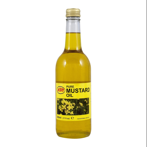 KTC Pure Mustard Oil 500ml x1 - Premium Quality, Heart Healthy Cooking Oil