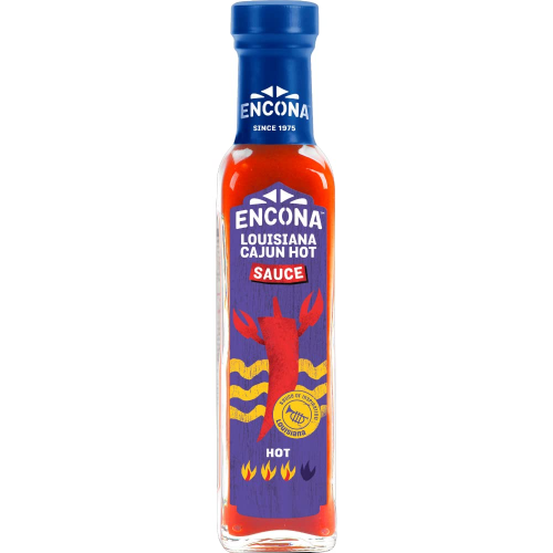 Encona Louisiana Cajun Hot Pepper Sauce 142ml Authentic Spicy Cajun Flavor