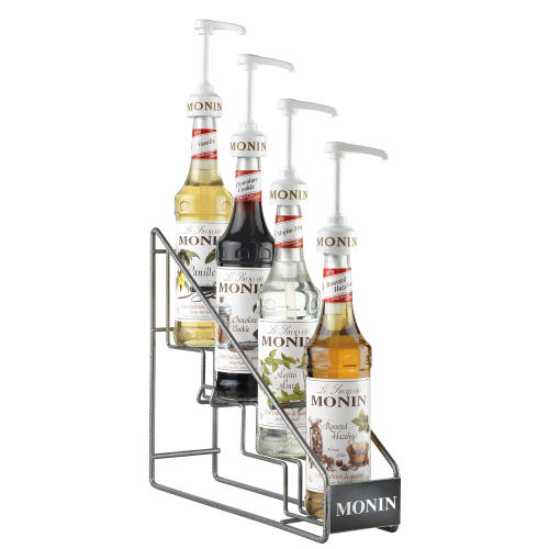 Monin Presentation Rack For 0.7L Syrup Bottles Countertop Display Organizer