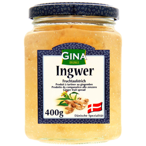 GINA Ginger Fruit Spread 400g Premium Jam for Toast, Desserts & Baking