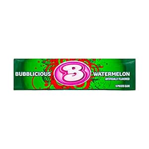 Bubblicious Watermelon Bubble Gum 40g Sweet Watermelon Flavour Chewing Gum
