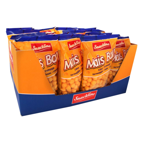 Snackline Corn Balls with Fine Cheese Flavour 125g - Crispy, Delicious Snack
