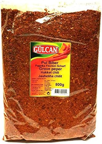 Gulcan Baharat Hot Chili Pepper Paprika Flakes 800g | Intense Spice & Flavor