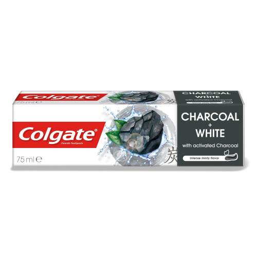 Colgate Charcoal + White Toothpaste 75ml Whitening with Activated Charcoal