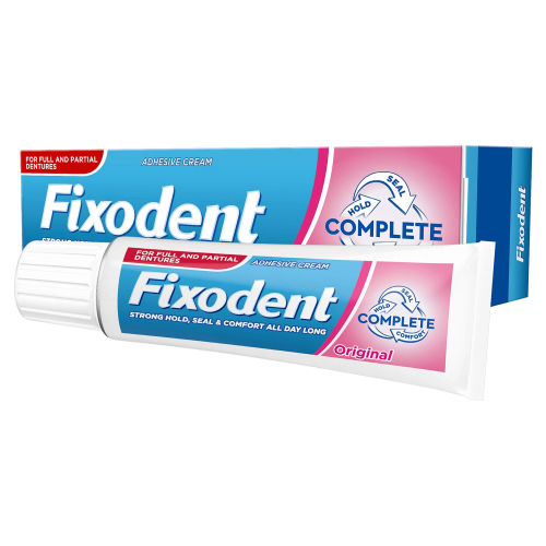 Fixodent Denture Cream Complete Adhesive Original 40g All-Day Secure Hold