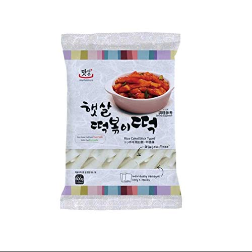 Rice Cake Sticks Tteokbokki Korean Snack Authentic Soft Chewy Rice Flour