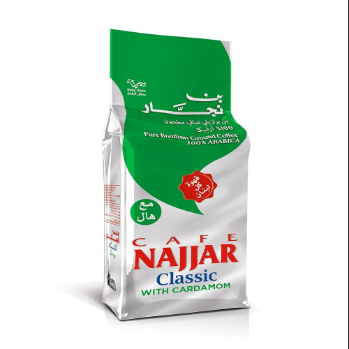 Najjar Selection Arabica Coffee with Cardamom 200g Premium Ground Coffee 