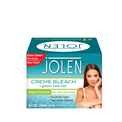 Jolen 125g Creme Bleach Original Hair Lightening for Face & Body - Gentle Formula