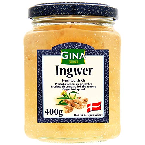 GINA Ginger Fruit Spread 400g Spiced Ginger Jam for Toast and Baking