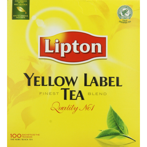 Lipton Yellow Label Black Tea Bags 100 Pack 150g Finest Blend