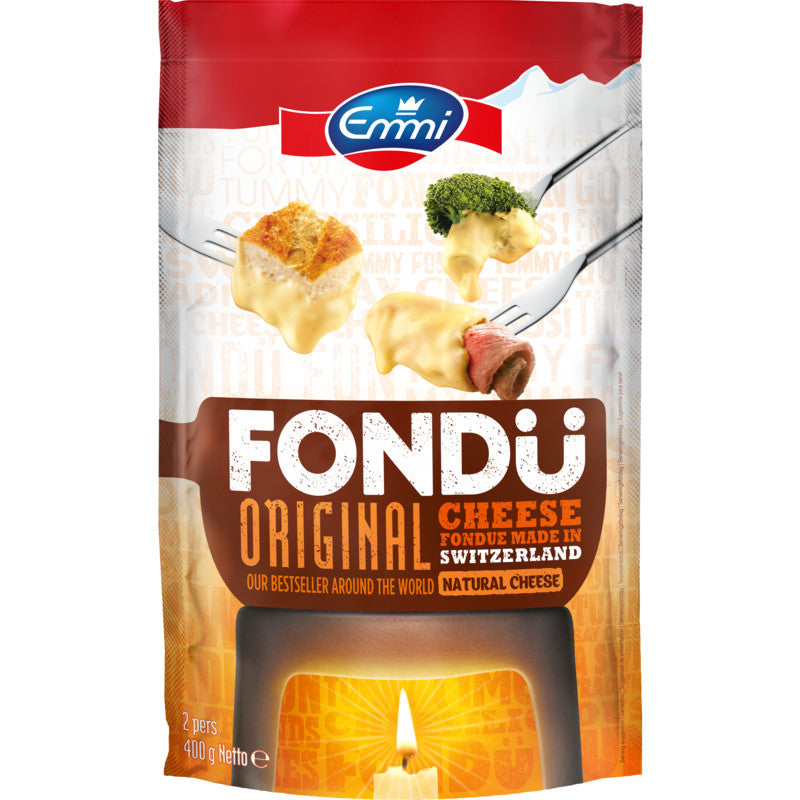 Emmi Cheese Fondue Original 400g Swiss Fondue for Dipping Bread and Veggies