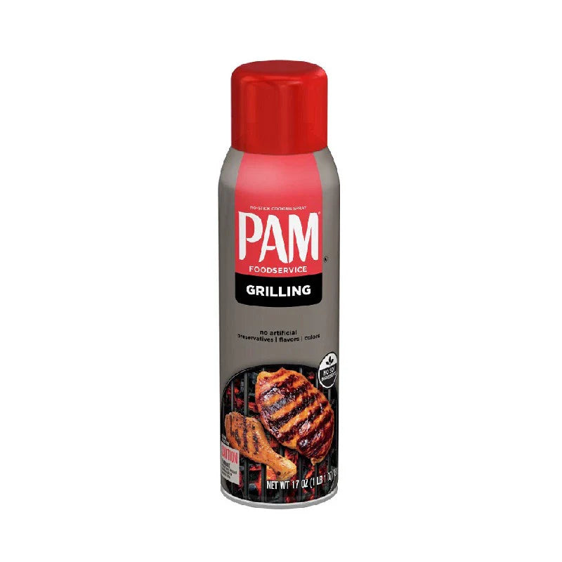 Pam Spray for Grilling 140g Non-Stick BBQ Cooking Spray Easy Cleanup Healthier Cooking
