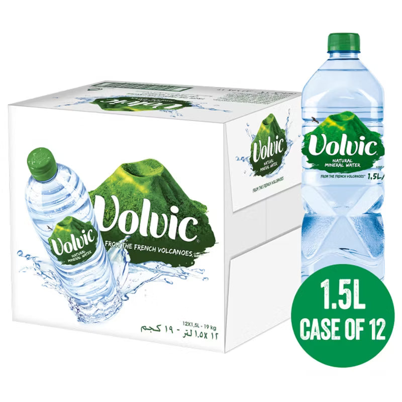 Volvic Natural Still Mineral Water 1.5L Pack of 12