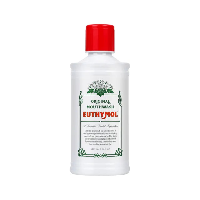 Euthymol Mouthwash Original 500ml Alcohol-Free Fresh Breath Oral Care