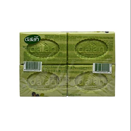 Dalan Olive Oil Bath Soap Bar 4x150g (600g) Pure Skin Cleanser