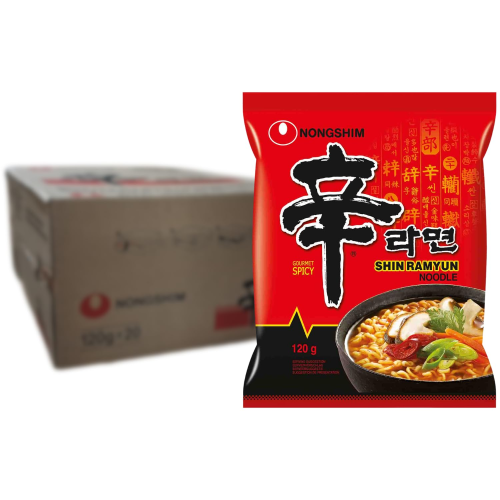 NONGSHIM Shin Ramyun 20-Pack Spicy Instant Korean Noodles