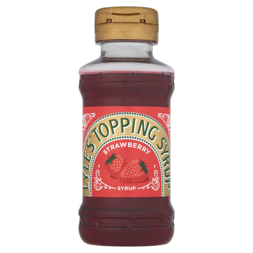 Tate & Lyle Strawberry Topping Syrup 325g - Delicious Dessert Sauce for Ice Cream