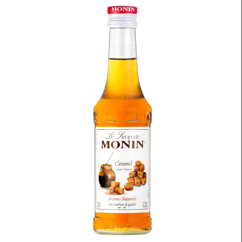 Monin Caramel Syrup 250 ml Bottle - Premium Coffee and Dessert Syrup
