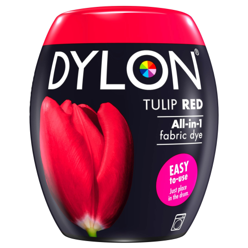 Dylon Textile Fabric Dye Red Tulip 350g for Clothes and Crafts