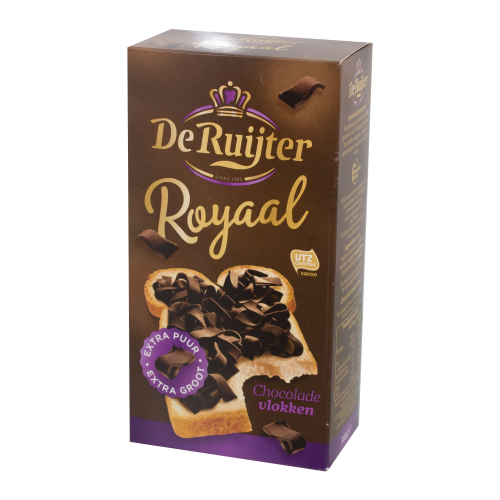 De Ruijter Royal Extra Pure Chocolate Flakes 300g Premium Dark Hagelslag