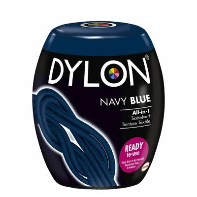 Dylon Navy Blue Machine Wash Fabric Dye for Cotton Linen Clothing