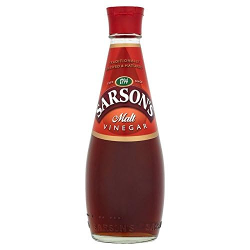 Sarson's Malt Vinegar 250ml Glass Bottle Premium Quality Tangy Vinegar for Cooking & Dressings