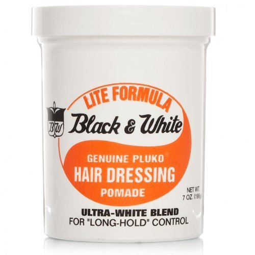 Black and White Pluko Lite Pomade 200ml Strong Hold Non-Greasy Hair Styling