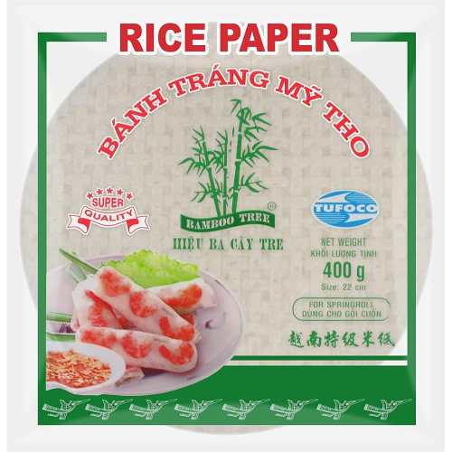 Bamboo Tree Rice Paper Wrappers 22cm 400g Vietnamese Spring Roll Wrappers