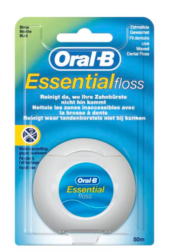 Oral-B Essential Floss 50m - Smooth Mint Dental Floss for Healthy Teeth and Gums