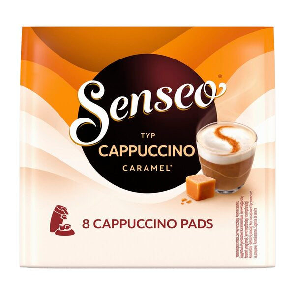 Senseo Cappuccino Caramel Coffee Pads 8 Pads – Smooth Caramel Flavor