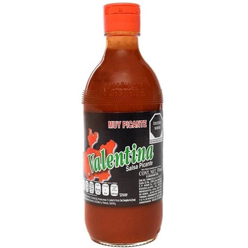 Valentina Black Very Spicy Salsa Muy Picante 370ml Hot Sauce for Tacos & Grilled Meats