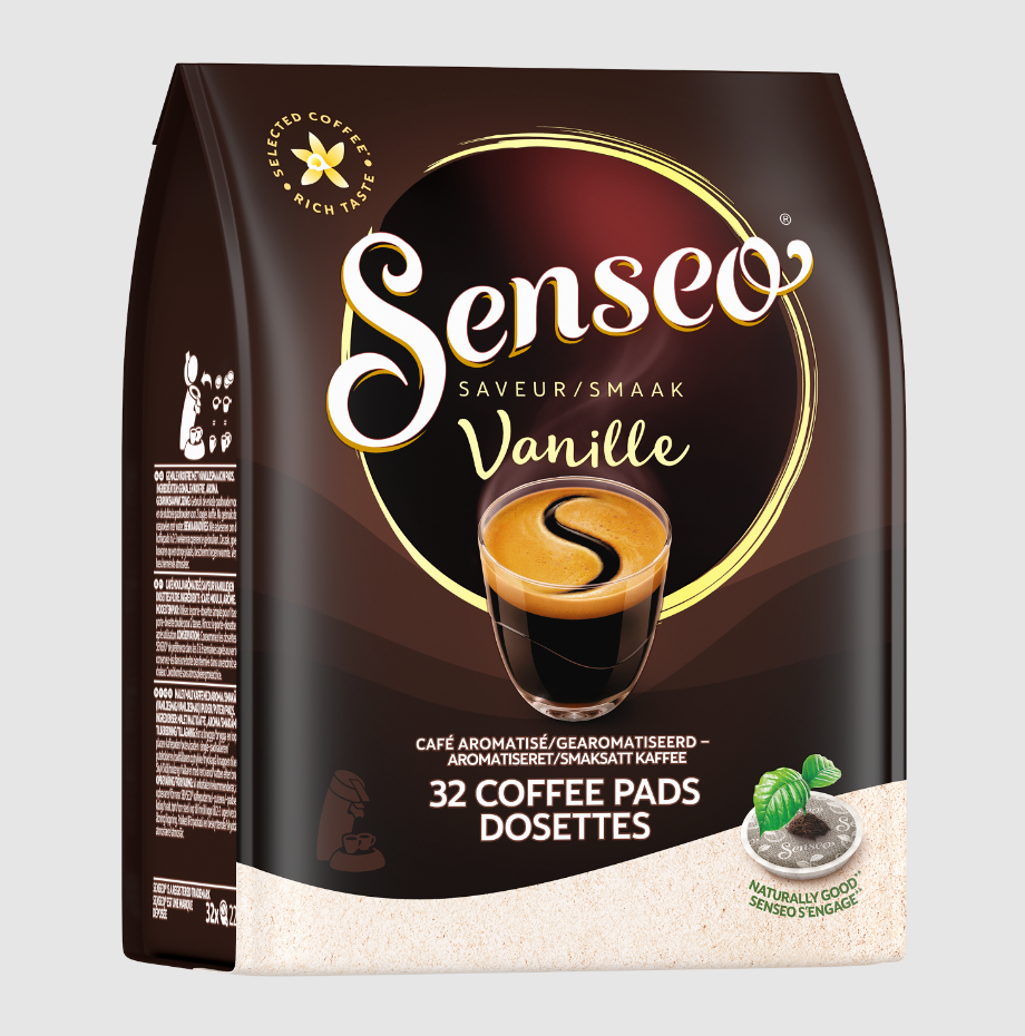 Senseo Vanilla Coffee Pads 32-Pack for Senseo Machines Medium Roast