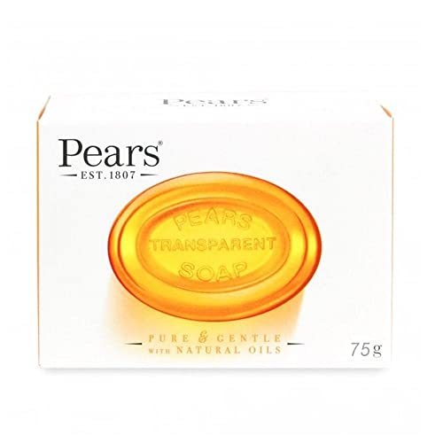 Pear Transparent Soap 75g Gentle Cleansing Moisturizing Skin Care for All Skin Types
