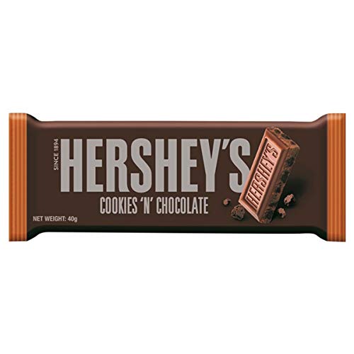Hershey's Cookies Chocolate 40g - Milk Chocolate with Cookie Chunks, Delicious Snack