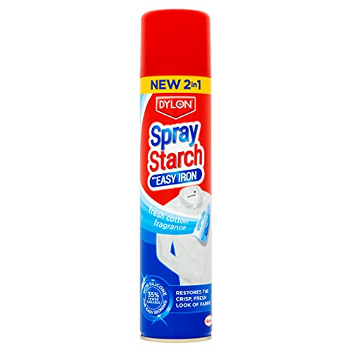 Dylon 2-in-1 Spray Starch Easy Iron Wrinkle Remover 500ml All Fabrics