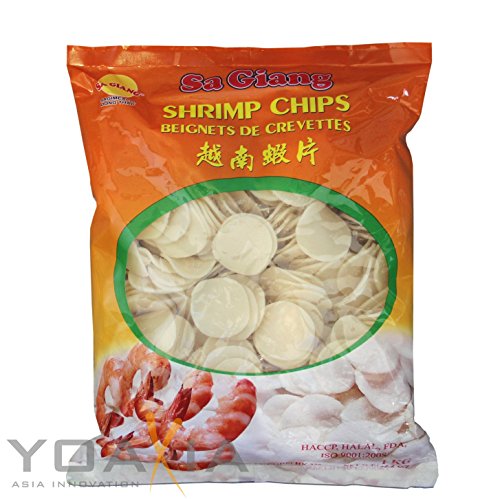 SA GIANG Uncooked Crab Prawn Crackers 1kg Vietnamese Snack Ready to Fry