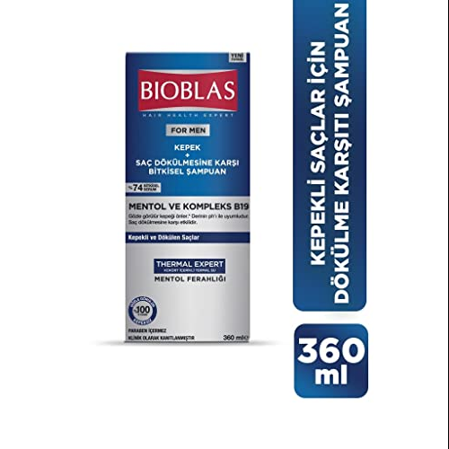 Bioblas Men Anti-Dandruff Shampoo Thermal Water & Menthol 360ml