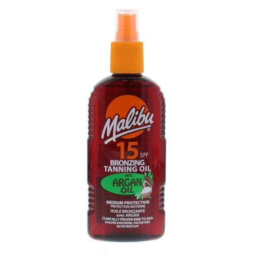 Malibu Sun SPF 15 Bronzing Tanning Oil with Argan Oil 200ml