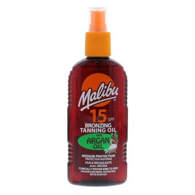 Malibu Sun SPF 15 Bronzing Tanning Oil with Argan Oil 200ml