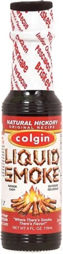 Colgin Hickory Liquid Smoke 118ml Natural Smoky Flavoring for Marinades and Sauces