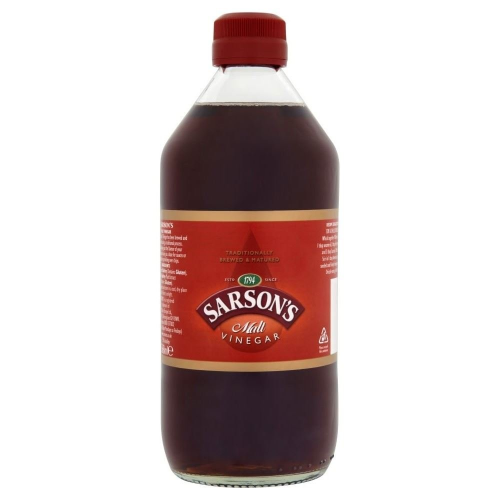 Sarsons Black Malt Vinegar 568ml Rich Flavorful Condiment for Salads Chips